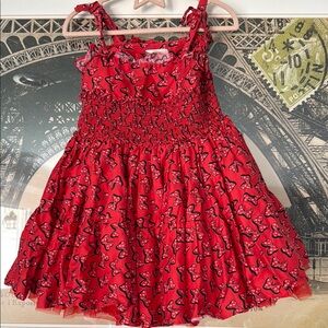 Disney Tutu Couture Red Bows Tie Front Sundress